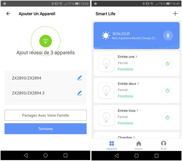 Tutoriel groupe d'ampoules sur l'application Alexa