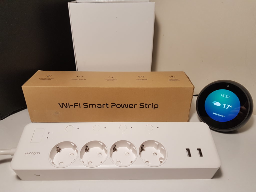 Test multiprise Yuanguo parasurtension et parafoudre avec Amazon Alexa et Smart Life