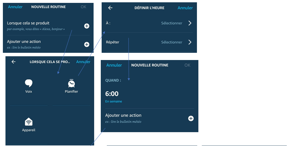 Créer une routine de réveil avec Alexa sur Echo d'Amazon part 1