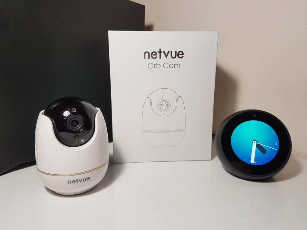 Test et avis de la caméra IP Netvue Orb Cam compatible Amazon Alexa