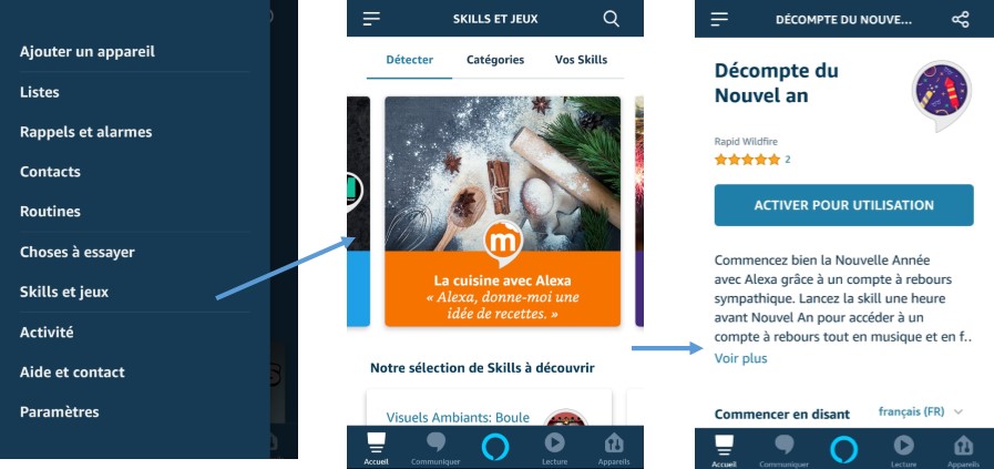 Activer et installer des skills pour Alexa et Amazon Echo