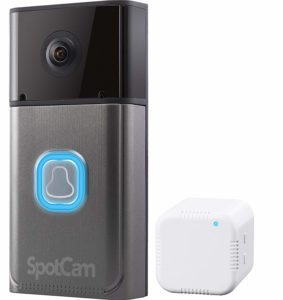 Sonnettes connectées : avis et prix de la SpotCam Doorbel, une sonnette portier vidéo pour Alexa Echo et Google Home Assistant