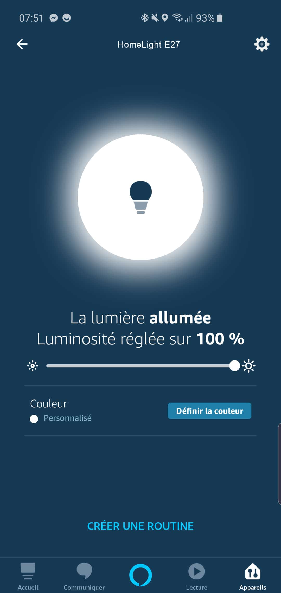 HomeLight Ampoule led connectée Avidsen Home culot E27 : variation couleur  + intensité + Alexa + Google 