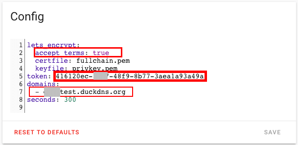 Configuration de DuckDNS dans Home-Assistant