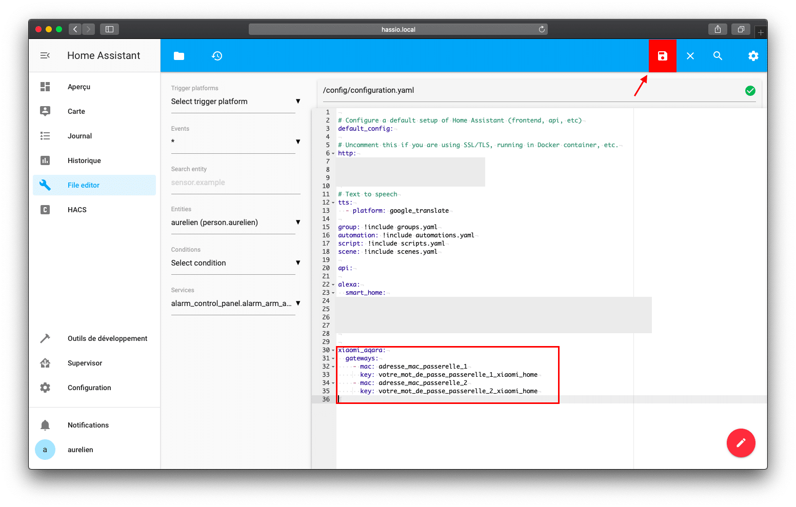 Home Assistant configuration.yaml multiple xiaomi gateway