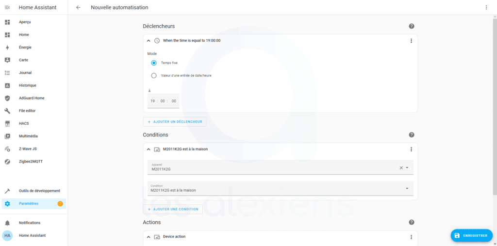 L'éditeur d'automatisations de Home Assistant en 2023