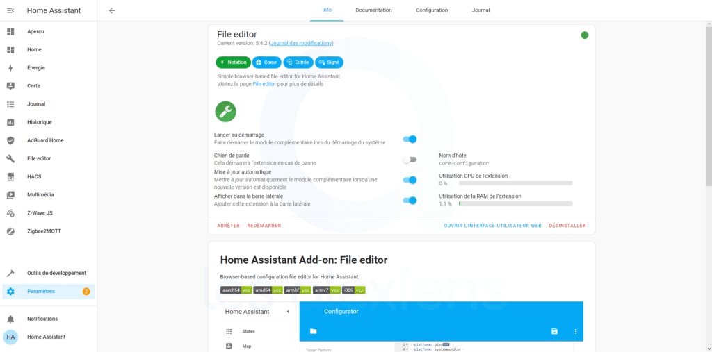 Comment installer un plugin Home Assistant OS