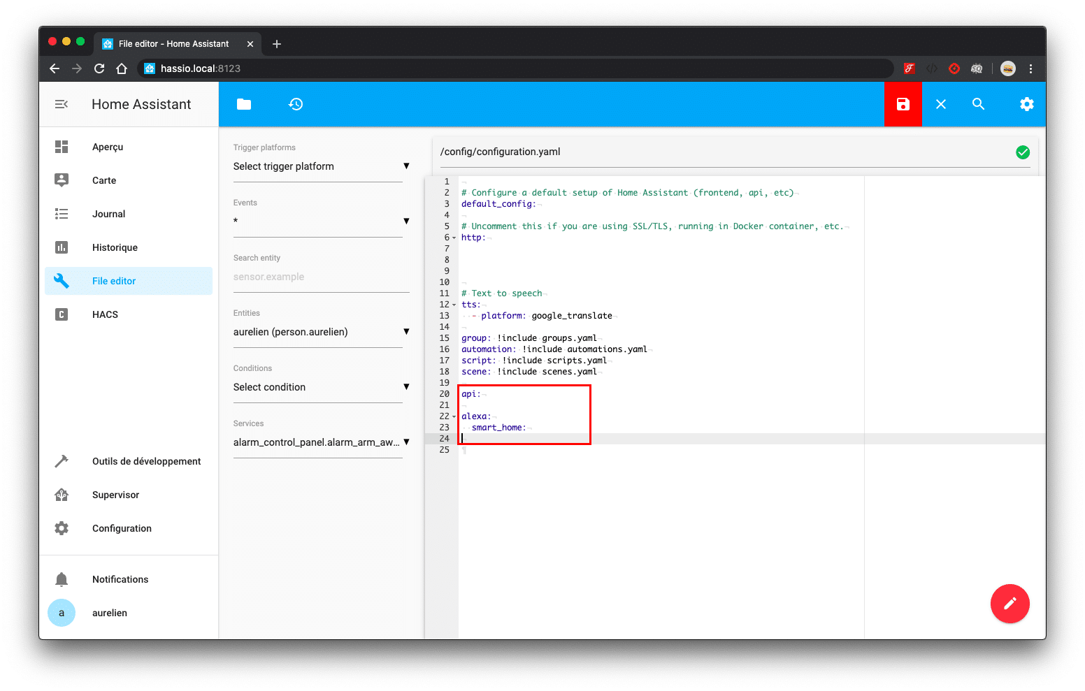 api alexa smart home
