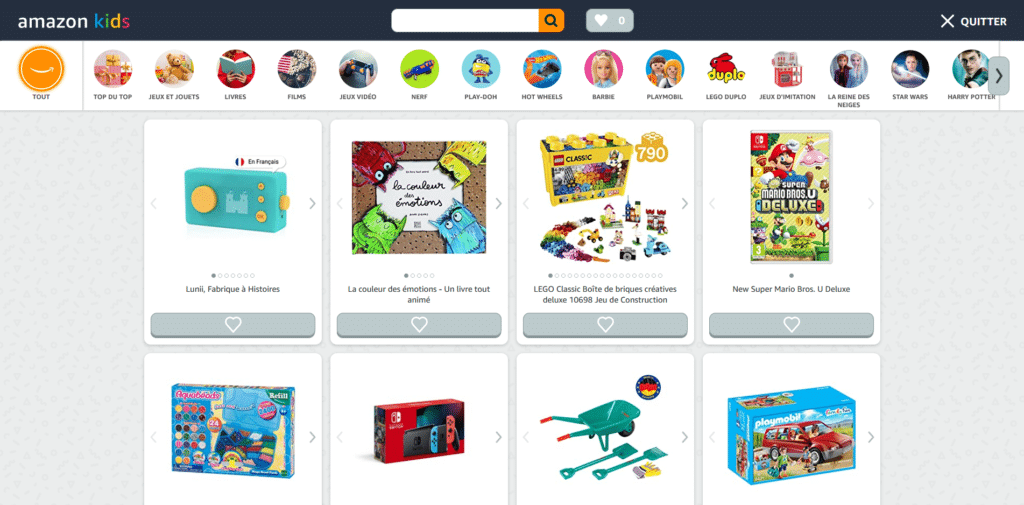 Lancement en France de la plateforme Amazon Kids