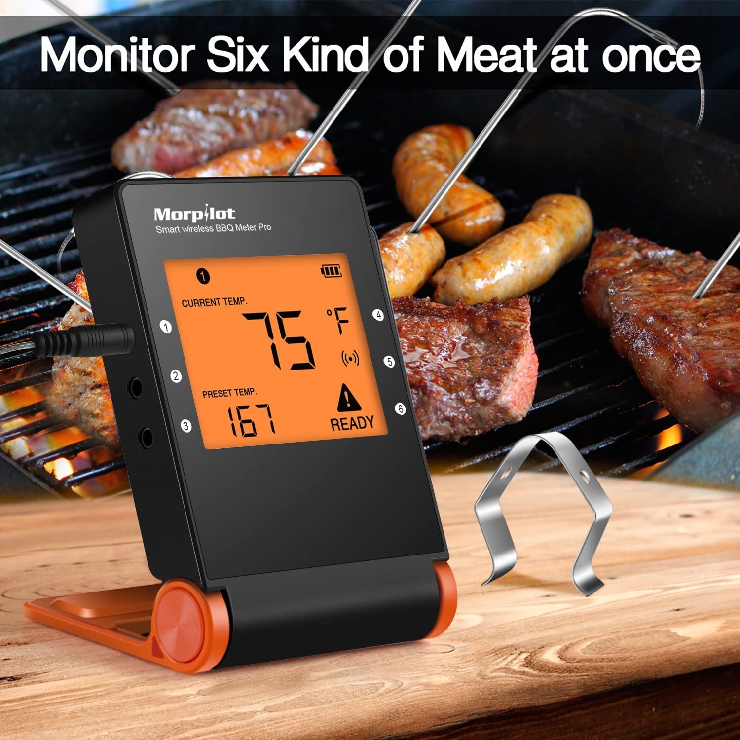 expert grill thermomètre numérique sans fil pour barbecue meilleurs  thermomètres wifi pour barbecue, grillage ou cuisson