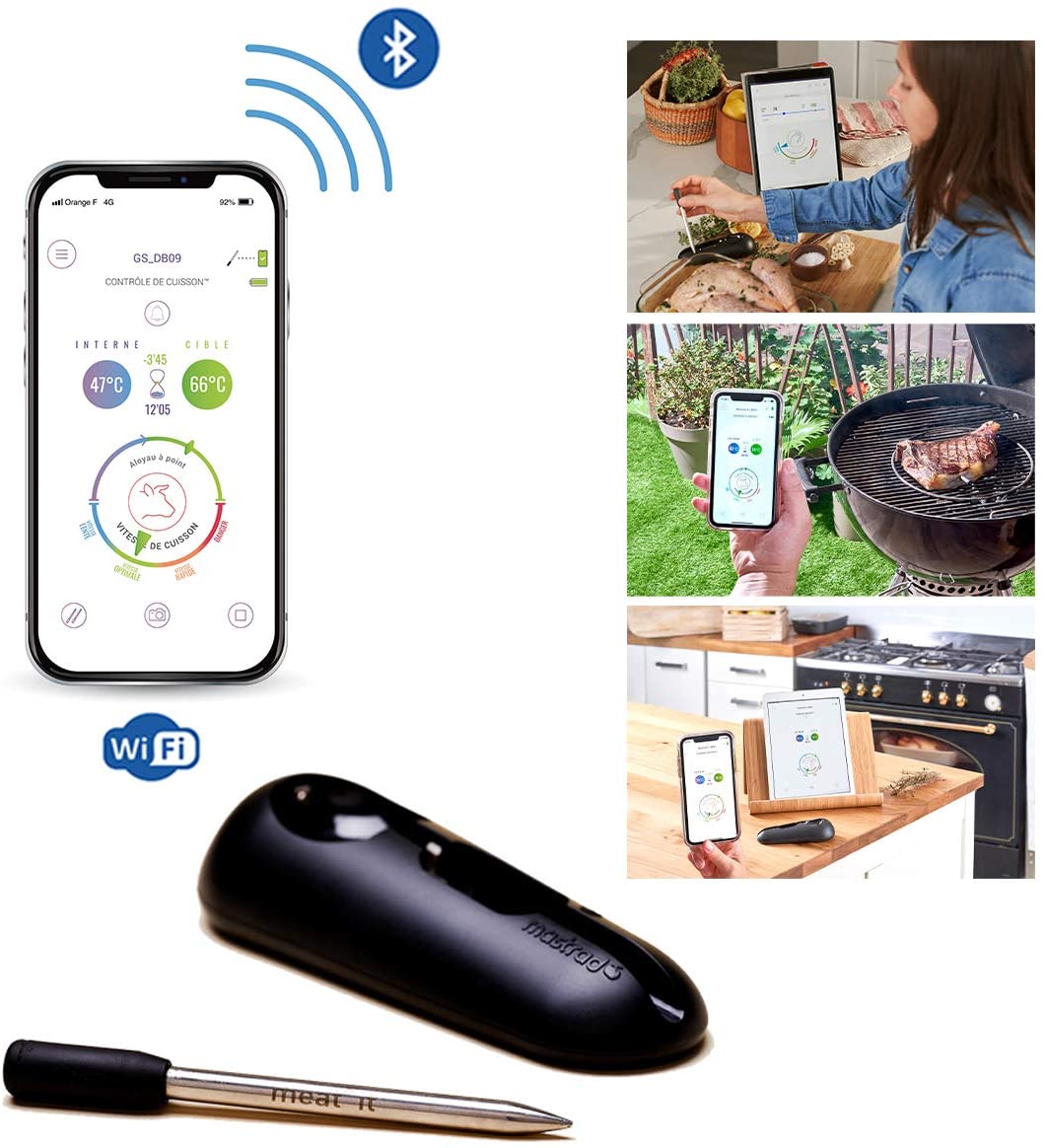 expert grill thermomètre numérique sans fil pour barbecue meilleurs  thermomètres wifi pour barbecue, grillage ou cuisson