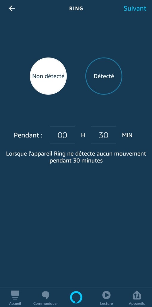 Exemple de routine Alexa avec la sonnette Ring