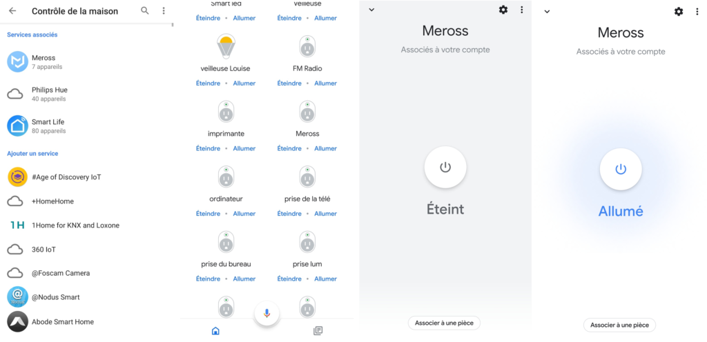 Meross sur Google Home Assistant