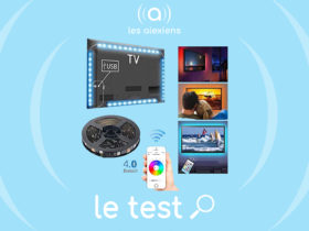 Ruban à LED avec Bluetooth APP, 4 x 0,5 m USB Rétroéclairage TV Bande LED Lumineuse RGB Multicolore Contrôlé par Téléphone intelligent pour 40-60in HDTV, moniteur et décoration de DIY