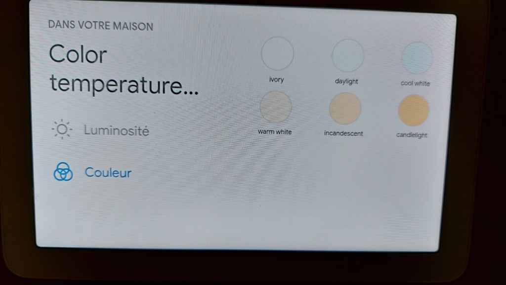 Ampoule IKEA sur le Google Nest Hub