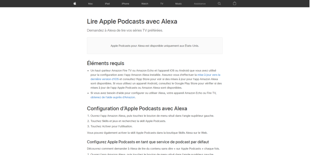 Apple Podcasts arrive sur Alexa en France