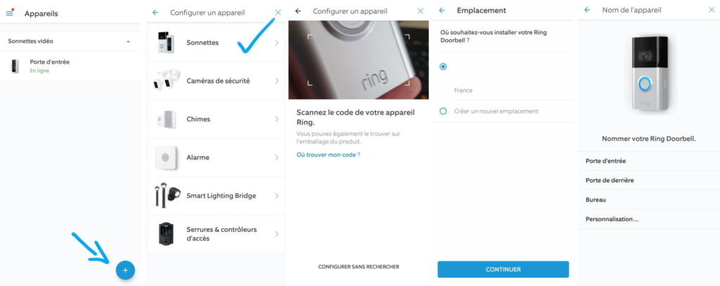 Utilisation de l'application Ring