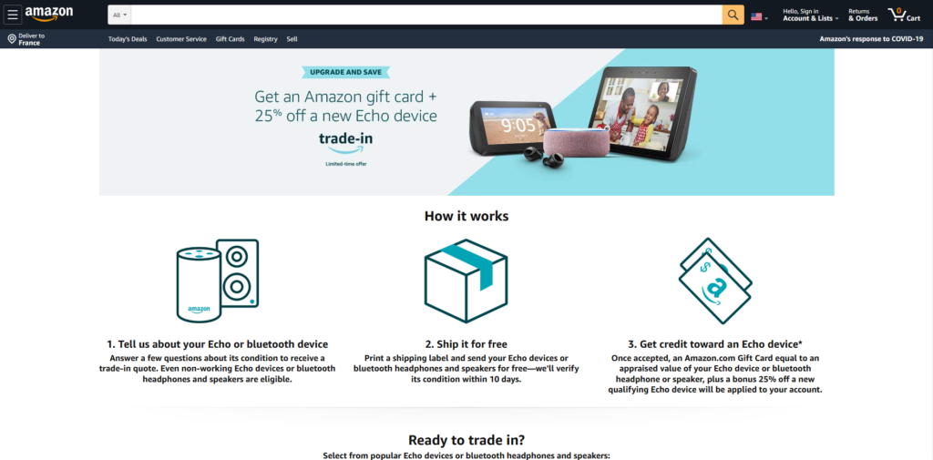 Le programme d'échange Amazon Echo