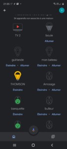 L'ampoule Thomson Diane LED dans Google Home