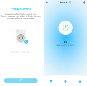 La prise Tapo P100 dans l'application