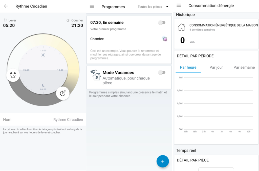 Ampoule connectée avec rythme circadien