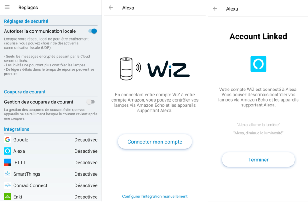 WiZ Colors : utilisation avec Amazon Alexa