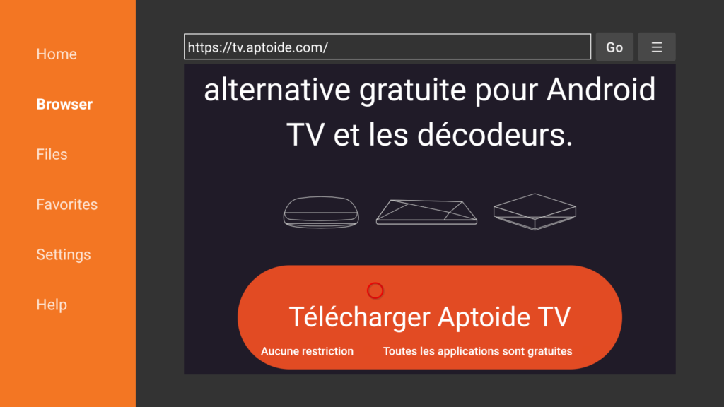 Téléchargez Aptoide TV