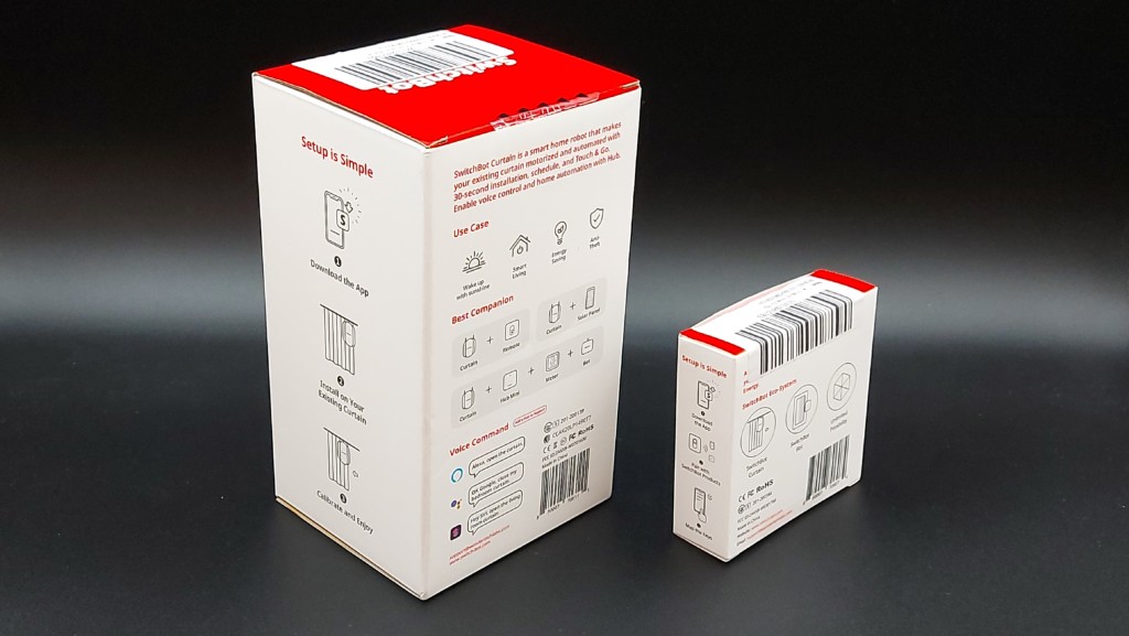 Packaging du SwitchBot Curtain