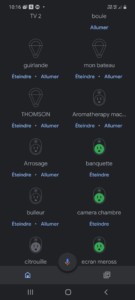Diffuseur huiles essentielles Maxcio dans Google Home