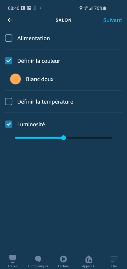 Alexa peut régler la lumière