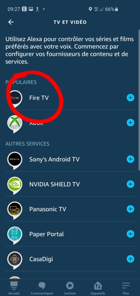 Associer Fire TV à Amazon Alexa