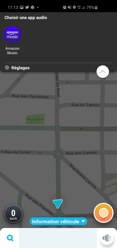 Associer Amazon music à Waze
