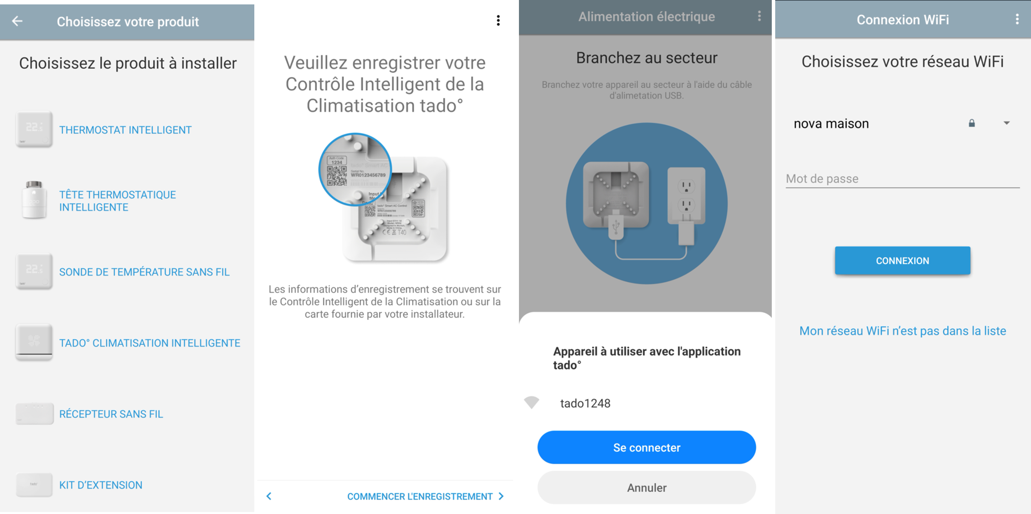 Thermostat intelligent en Opbouw avec boutons tactiles, Alimentation 3x  AAA ou USB-C