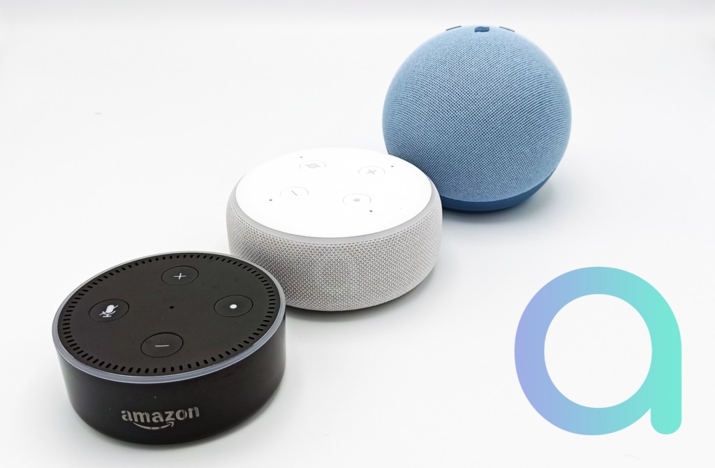 Les trois dernières générations Amazon Echo Dot