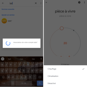 Thermostat Tado° Climatisation et PAC dans l'application Google Home