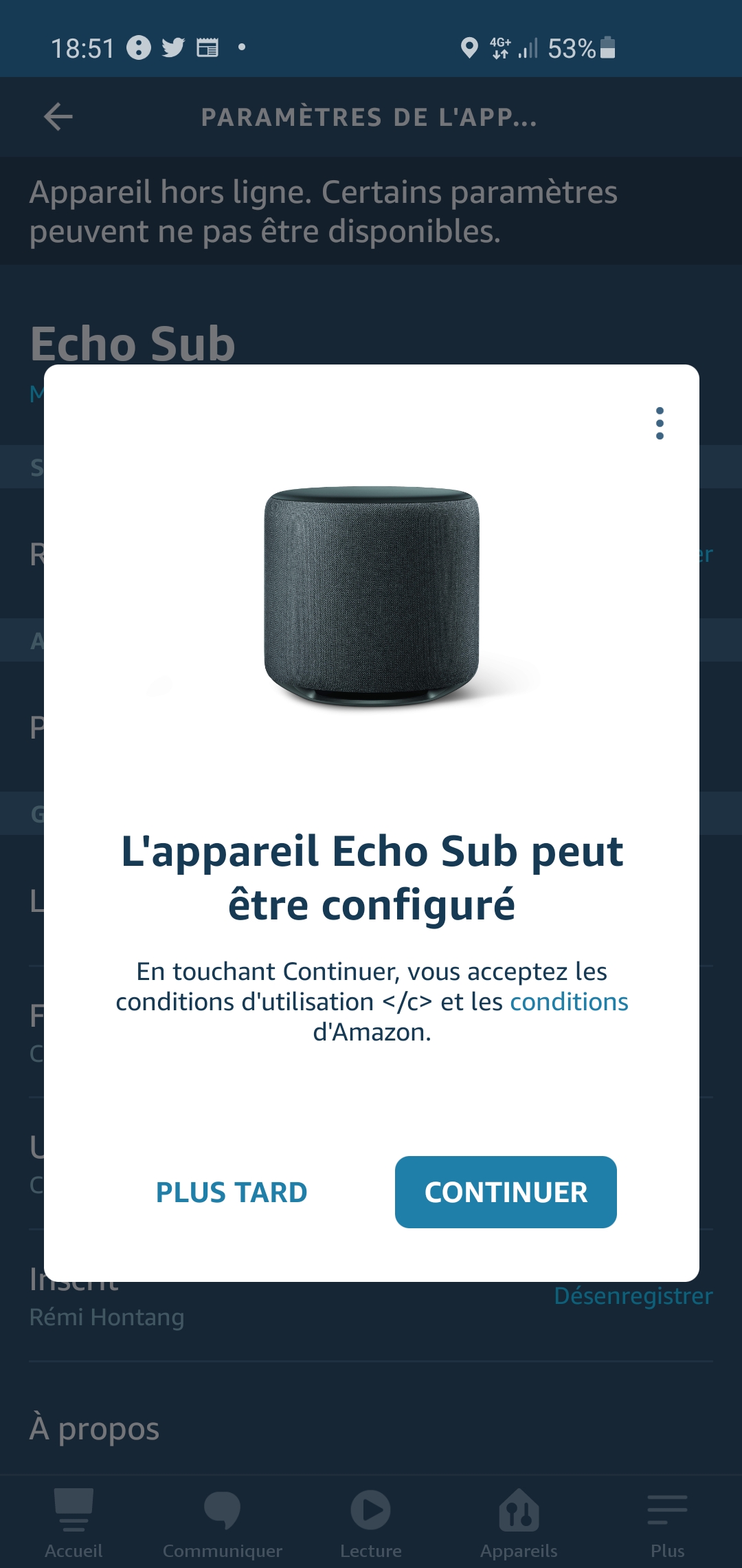 prépare un caisson de basse Echo Sub - Numerama