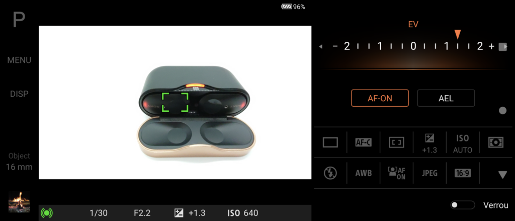 Le logiciel Photo Pro de Sony sur Xperia