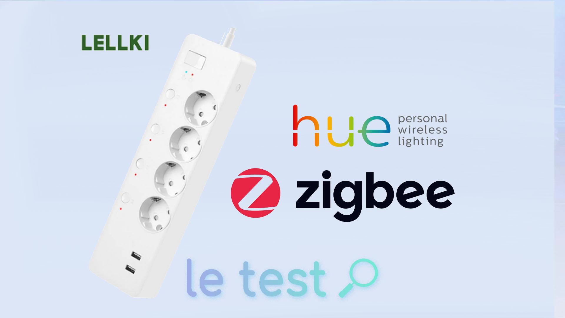 LELLKI - Multiprise connectée Zigbee 3.0 - 4 prises + 2 ports USB