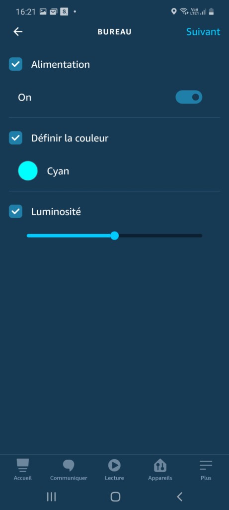 Configuration routine de la Philips Hue Bloom