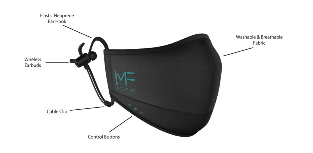 Binatone Maskfone : un masque connecté en Bluetooth avec des écouteurs !