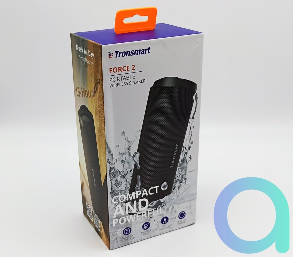 Face avant de la boite de l'enceinte connectée Bluetooth Tronsmart Force 2