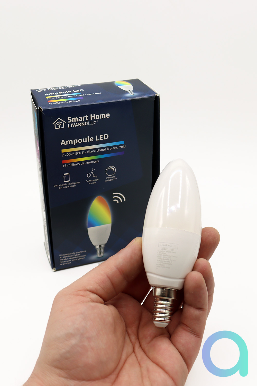 : – l\'ampoule Livarno Les Alexiens Test Lux Lidl de E14 ZigBee