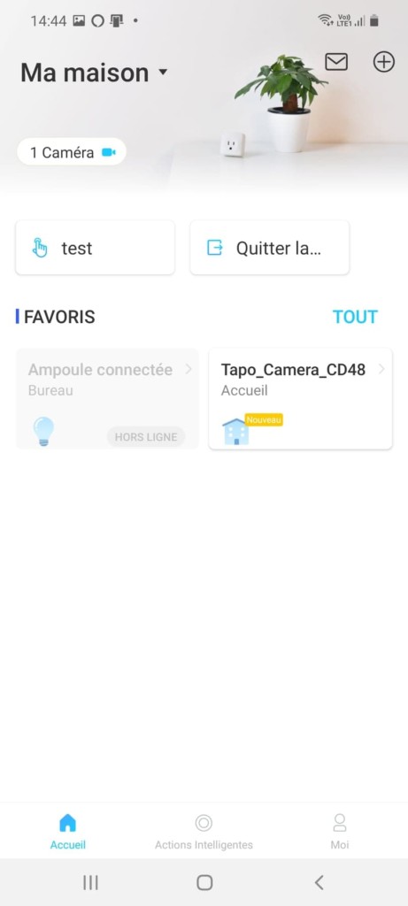 application Tapo avec reconnaissance caméra TP-Link Tapo C200