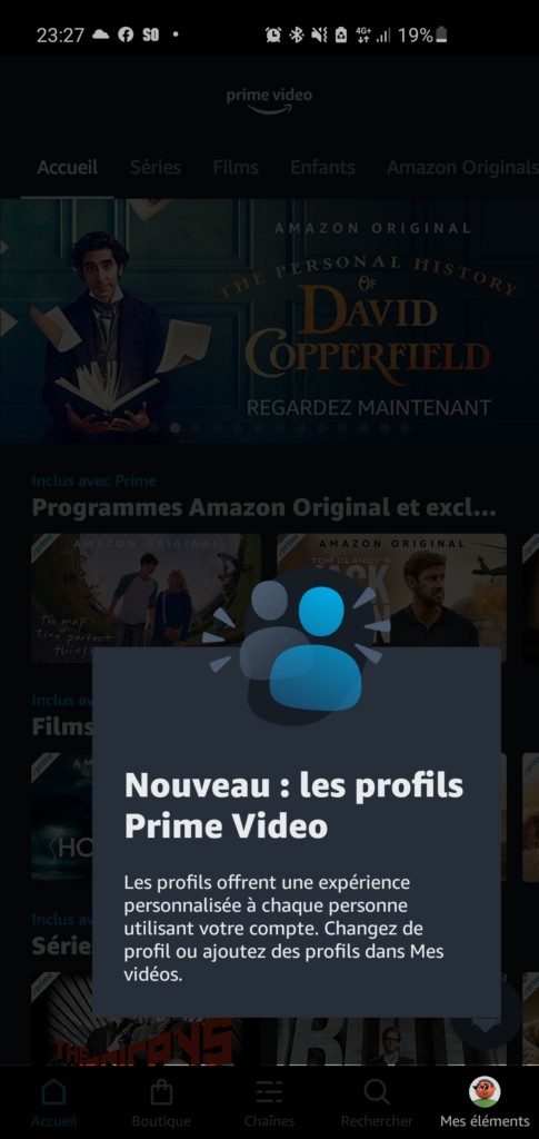 Nouveauté : des profils dans Amazon Prime Video