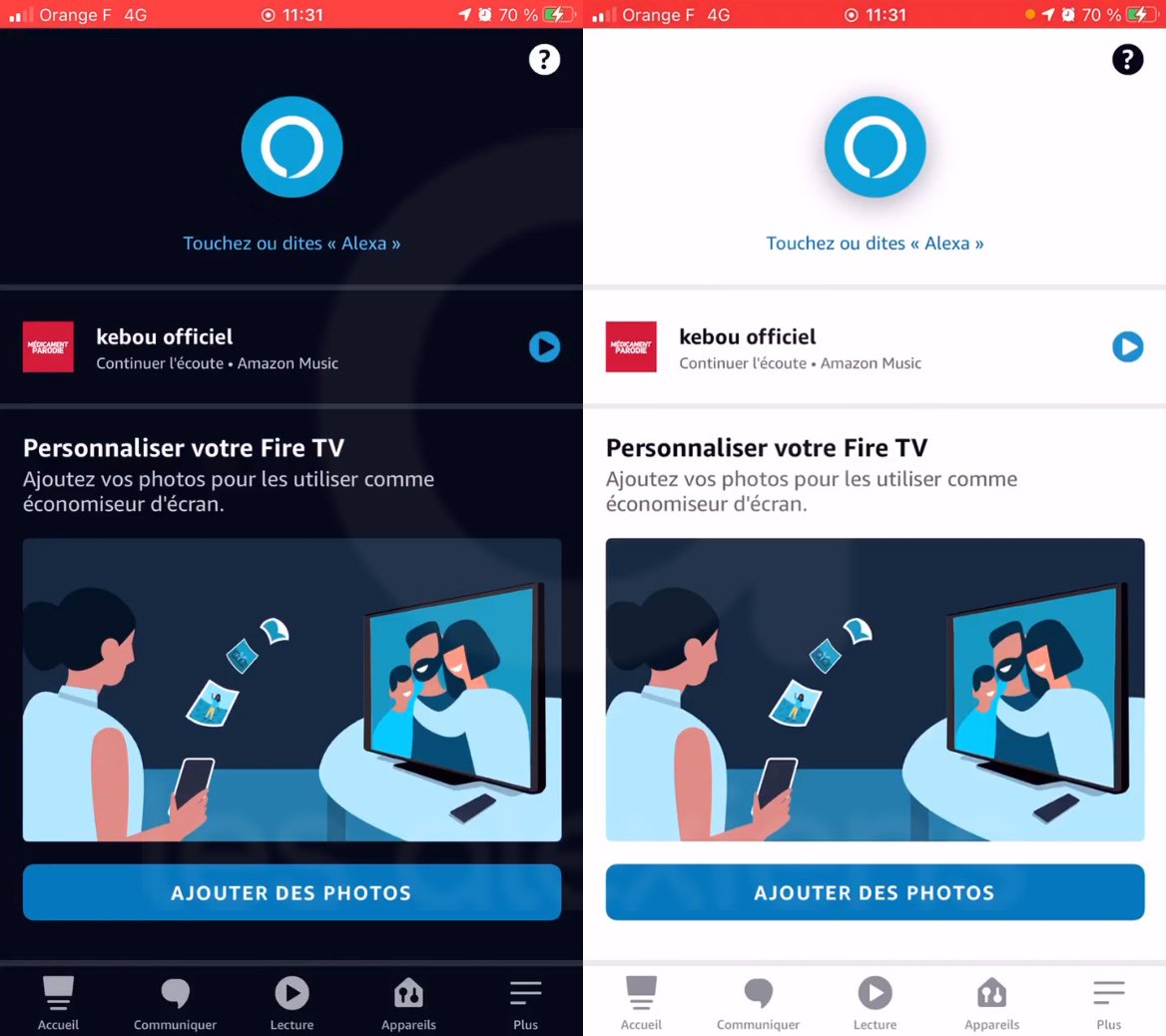 Amazon Alexa design blanc et dark mode pour l Amazon Alexa design blanc et dark mode pour l
