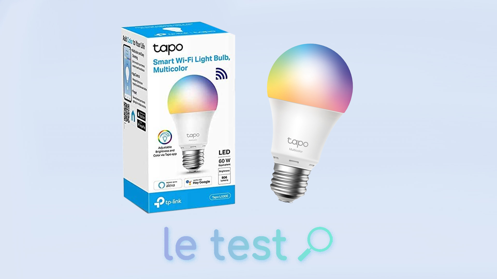Tapo Ampoule Connectée Wifi, Ampoule LED E27 Blanc Chaud, compatible avec  Alexa, Google Home et Siri Tapo L510E