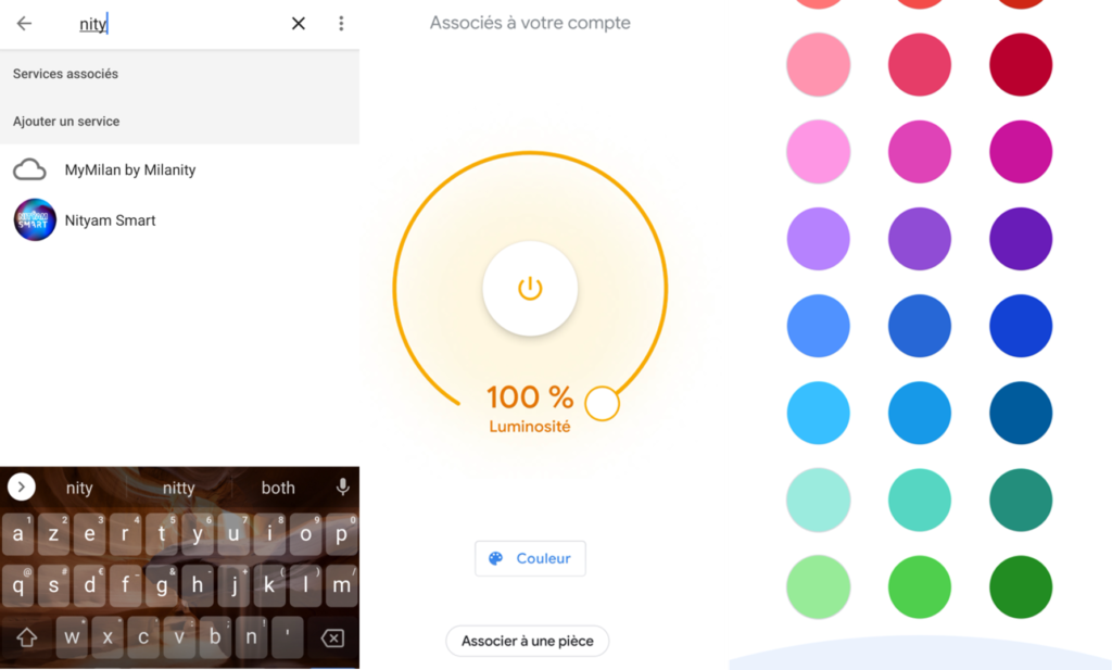 Application Google home et intégration de l'ampoule LED E27 Nityam Smart