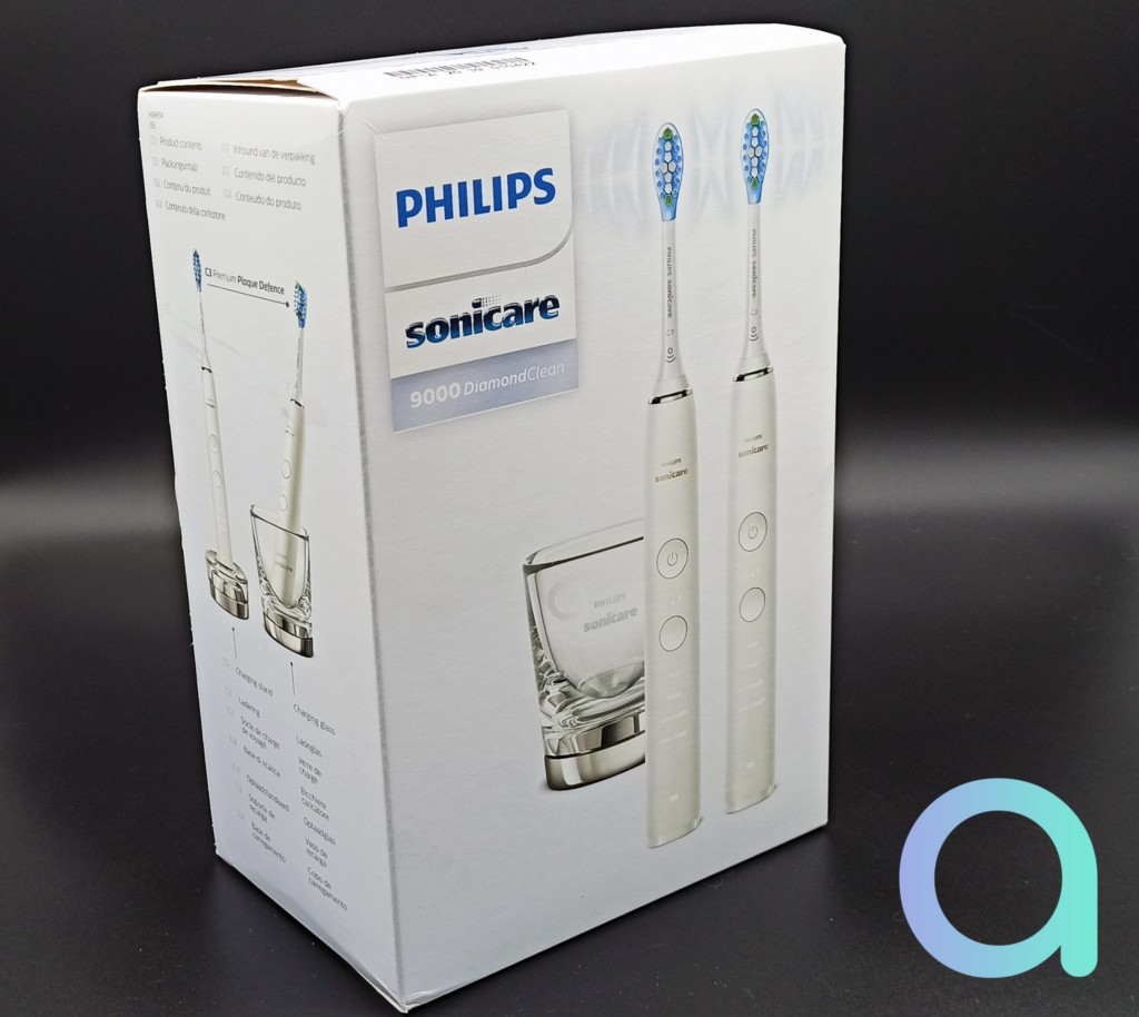 Packaging avant de la prosse à dant connectée 9000 Diamond Clean Sonicare de Philips