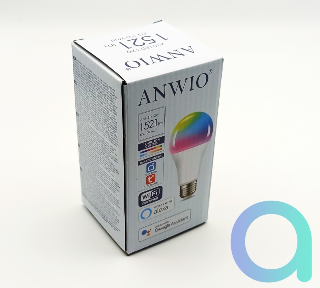 Packaging avant de l'ampoule LED E27 12W Anwio