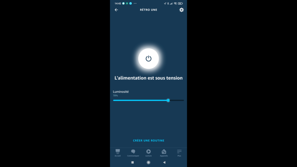 application Alexa avec intégration de l'ampoule connectée rétro Nityam Smart